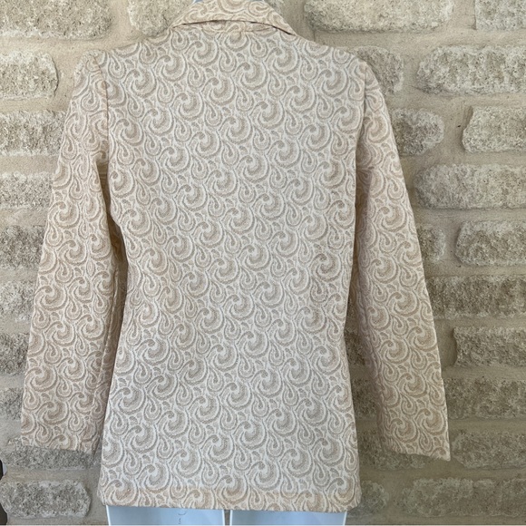 Vintage deadstock 70s polyester shirt NWT 10 M metallic glitter Sears - Picture 3 of 7